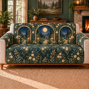 Night Garden Arch Row sofa cover on a beige sofa