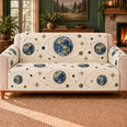 Night Globe Orbits Sofa Cover, Map Decor, Gift for Geography Lovers
