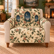 Night Vine Star Windows sofa cover on a beige armchair