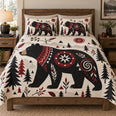 Nordic Black Bear Forest Quilt Set