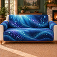 Ocean Light Dot Gradient Sofa Cover, Deep Sea Decor, Gift for Marine Life Lovers