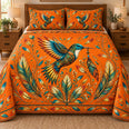 Native American Inspired Hummingbird Quilt Set, Gift for Native Art Lovers