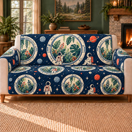 Orbital Greenhouse Windows Sofa Cover, Space Decor, Gift for Young Space Fans