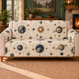 Orrery Orbit Repeat Sofa Cover, Astronomy Decor, Gift for Astronomers