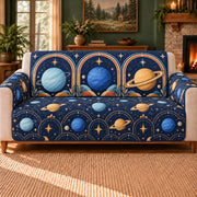Outer Planet Arches sofa cover on a beige sofa