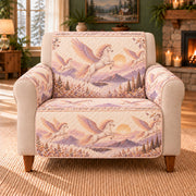 Pegasus Dawn Bands sofa cover on a beige armchair