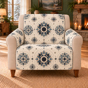 Phase Rosette Islands sofa cover on a beige armchair