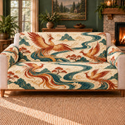 Phoenix Water Ribbons sofa cover on a beige sofa