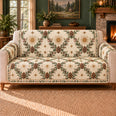 Pinecone Solar Lattice Sofa Cover, Botanical Decor, Gift for Garden Lovers