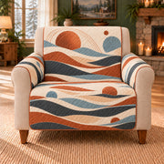 Planet Dune Rhythm sofa cover on a beige armchair