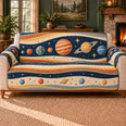 Planetary Strata Bands Sofa Cover, Planet Decor, Gift for Young Space Fans