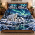 Polar Bear Aurora Winter Quilt Set