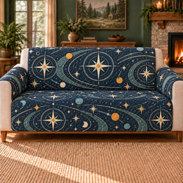Polaris Orbit Bands Sofa Cover, Night Sky Decor, Gift for Stargazers