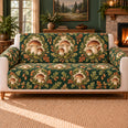 Porcini Leaf Cameos Sofa Cover, Mushroom Decor, Gift for Mushroom Lovers