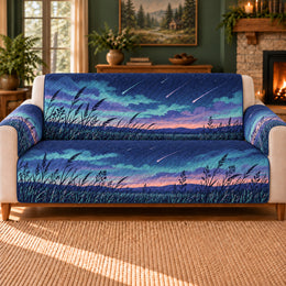 Prairie Meteor Bands Sofa Cover, Night Sky Decor, Gift for Stargazers