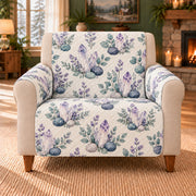 Quartz Point Sprigs sofa cover on a beige armchair