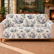 Quartz Point Sprigs sofa cover on a beige sofa