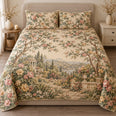 Cottage Garden Quilt Set, Floral Arch and Gazebo, Gift for Garden Lovers