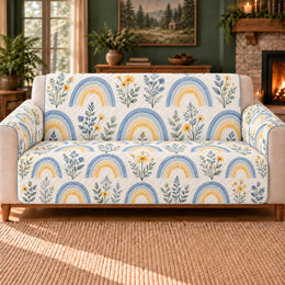 Rainbow Garden Arches Sofa Cover, Weather Decor, Gift for Weather Enthusiasts