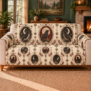 Raven Moon Cameos sofa cover on a beige sofa