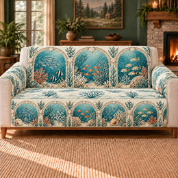 Reef Window Arcade Sofa Cover, Marine Decor, Gift for Ocean Lovers