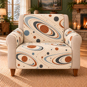 Ring Plane Arcs sofa cover on a beige armchair