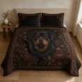 Rottweiler Renaissance Botanical Quilt Set, Floral Dog Lover Decor