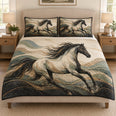 Running Horse Western Art Quilt Set