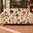 Satellite Block Repeat Sofa Cover, Retro Home Decor, Gift for Mid-Century Fans