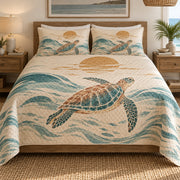 Sunline Sea Turtle Quilt Set front view