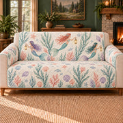 Shell Lantern Drift sofa cover on a beige sofa