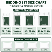 Autumn Dachshund Mountain Landscape Quilt Set
