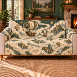 Sky Vessel Drift Sofa Cover, Folklore Decor, Gift for Fantasy Readers