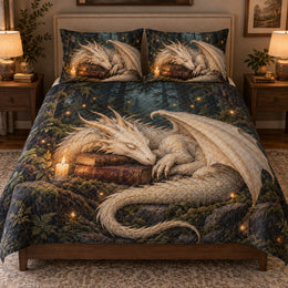 Sleeping White Dragon Book Quilt Set