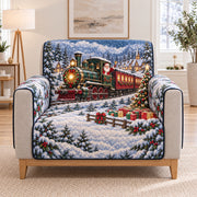 Santa Christmas Train Sofa Cover, single-seat armchair view