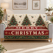 Merry Christmas Trees Sofa Cover, long sofa view
