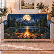 Moonlit Campfire Sofa Cover, long sofa view