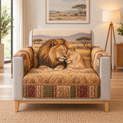 Lion Couple Sofa Cover, single-seat armchair view