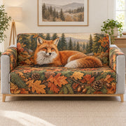 Autumn Fox Sofa Cover, long sofa view