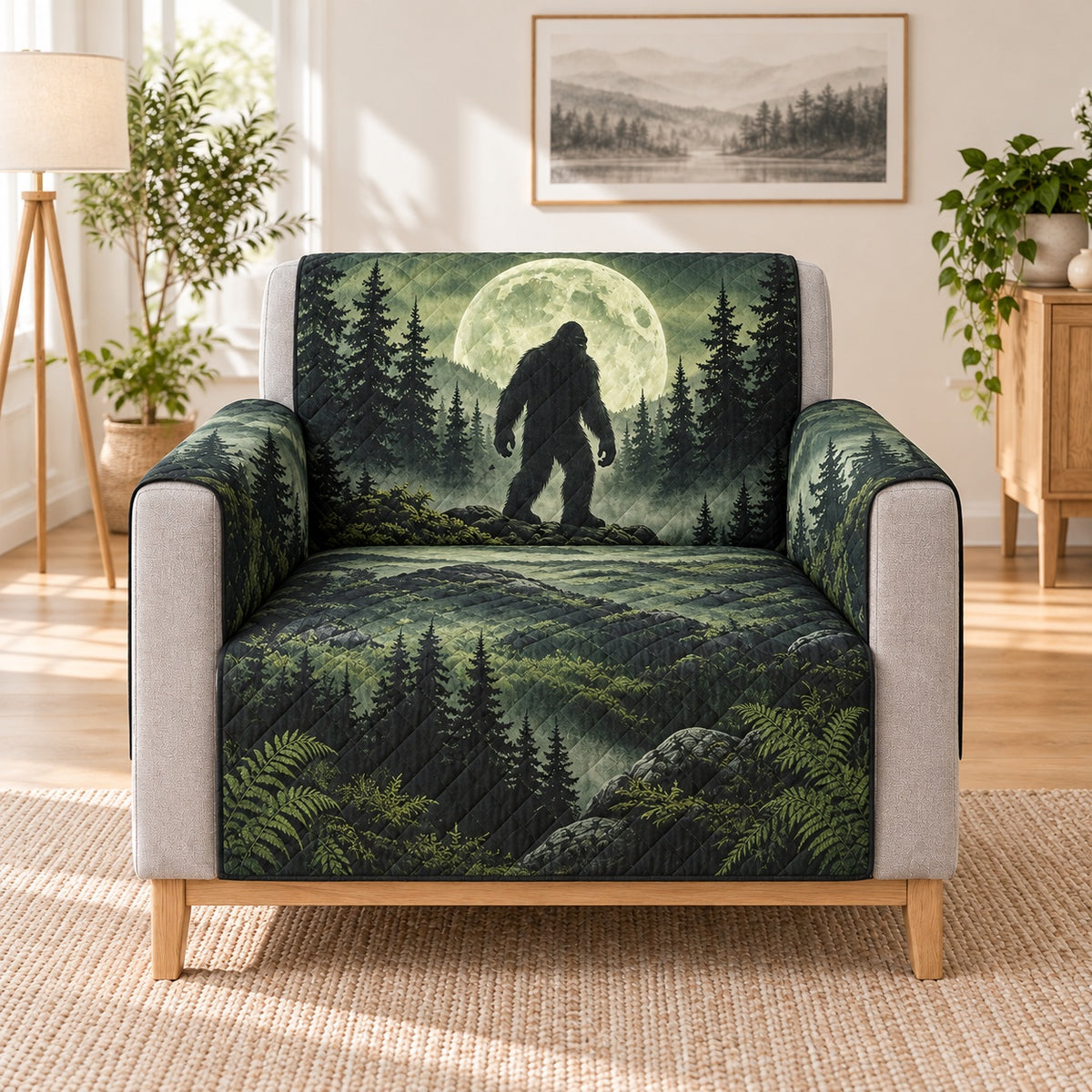Bigfoot Moonlit Forest Sofa Cover, single-seat armchair view