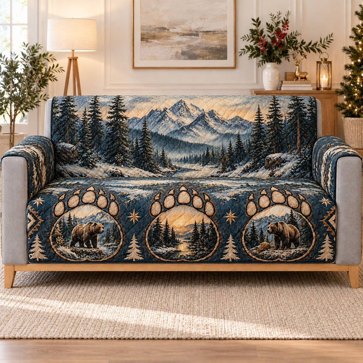 Mountain Bear Paw Sofa Cover, sofa view