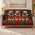 Christmas German Shepherd Sofa Cover, Holiday Dog Decor, Gift for German Shepherd Lovers