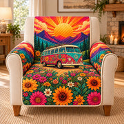 Floral Camper Van Sunset Sofa Cover, single-seat armchair view