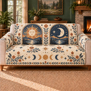 Solstice Window Row sofa cover on a beige sofa