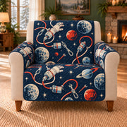 Spacewalk Tool Rhythm sofa cover on a beige armchair