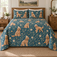 Stargazer Beanie Doodle Goldendoodle Starry Garden Quilt Set