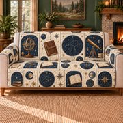 Stargazer Notebook Tiles sofa cover on a beige sofa