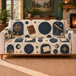 Stargazer Notebook Tiles Sofa Cover, Astronomy Decor, Gift for Astronomers