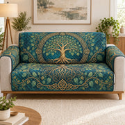 Celtic Tree of Life Sofa Cover, Boho Spiritual Couch Protector Gift