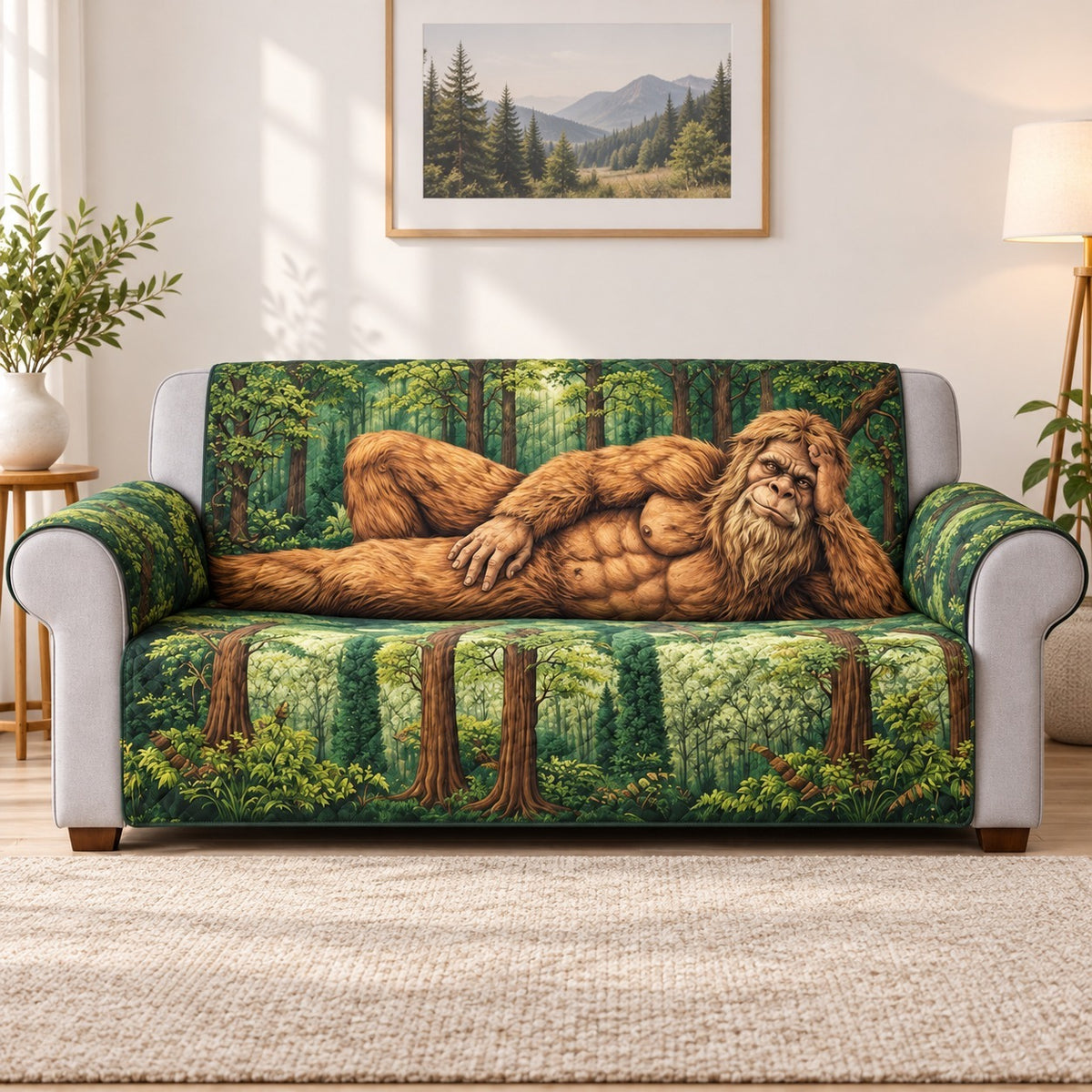 Lion Jungle Sofa Cover, Wildlife Nature Couch Protector Gift